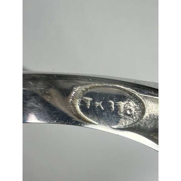 Unisex Stainless Steel Cubic Zirconia Ring Band Sz 8 Wedding Promise Jewelry - Picture 8 of 8